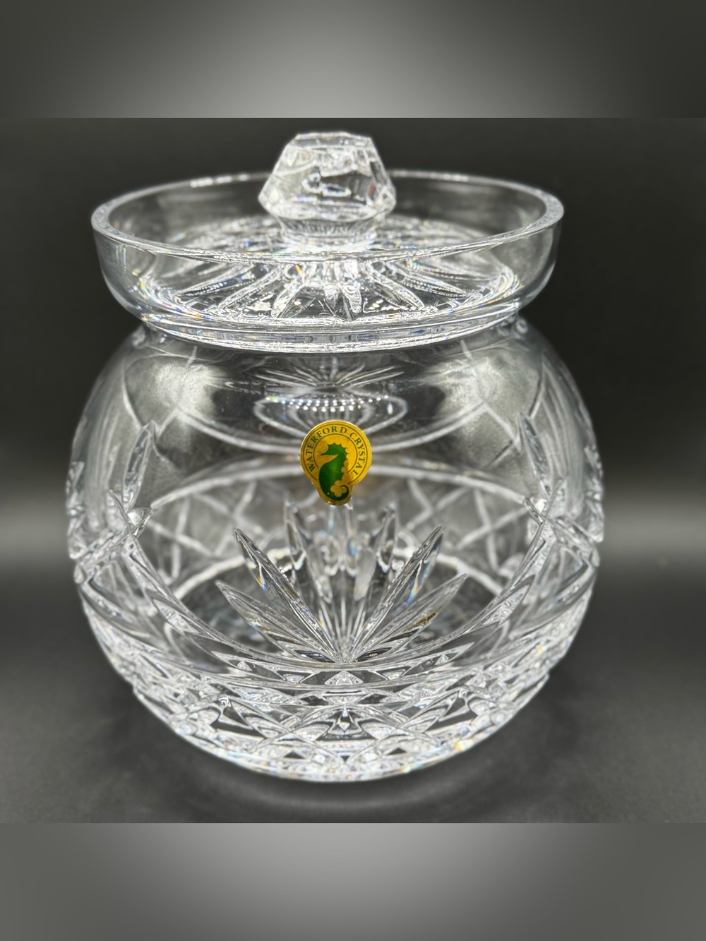 Waterford Crystal New Grange Biscuit Barrel Jar Wirh Lid NIB